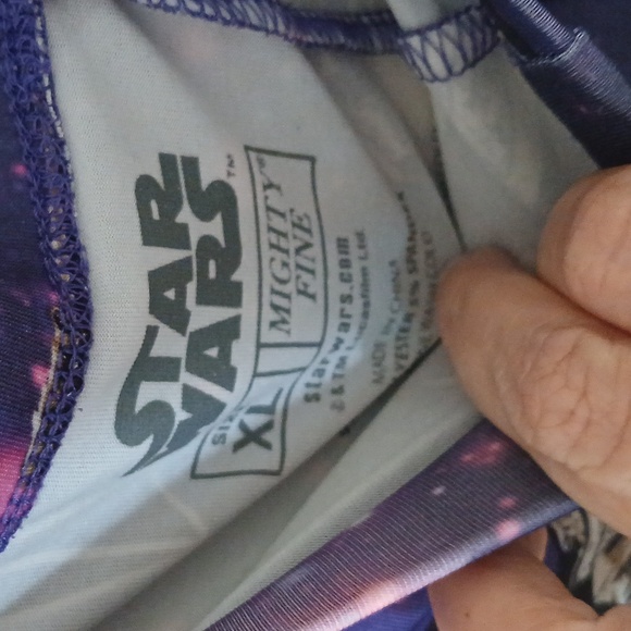 Mighty Fine Star Wars Purple Galaxy Leggings - Picture 2 of 6